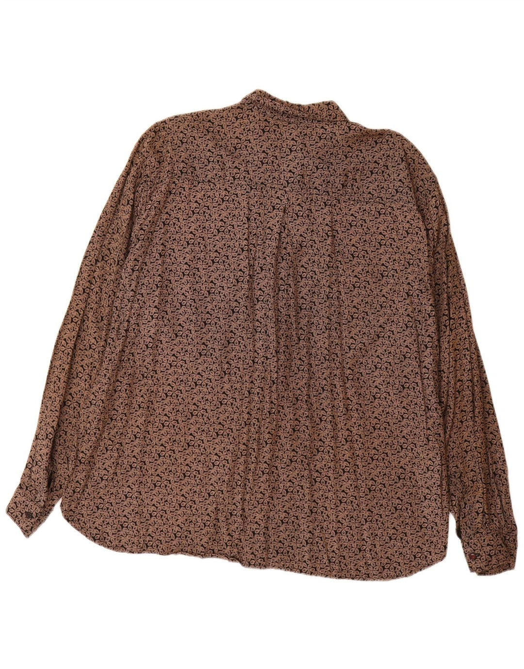 VINTAGE Mens Shirt XL Brown Floral