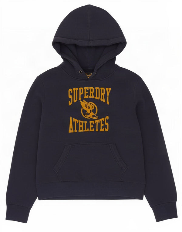 Superdry ženska majica s kapuljačom s kapuljačom UK 14 Veliki tamnoplavi pamuk