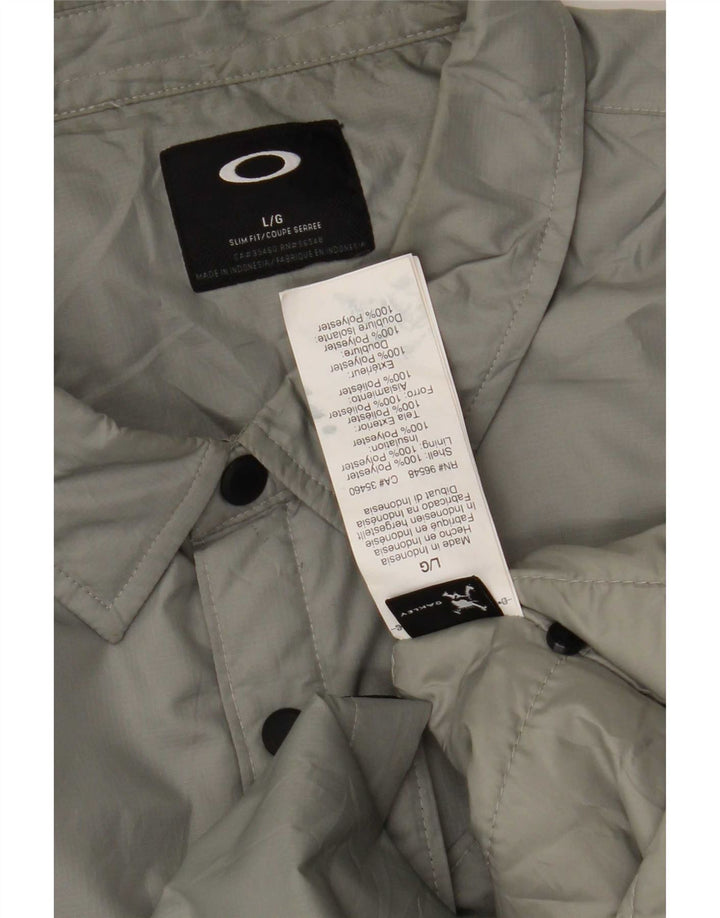 Oakley muška uska bomber jakna UK 40 veliki sivi poliester