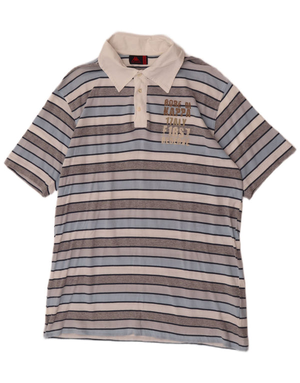 Kappa muška ragbi polo majica s grafičkim motivima 2XL pamuk na višebojne pruge