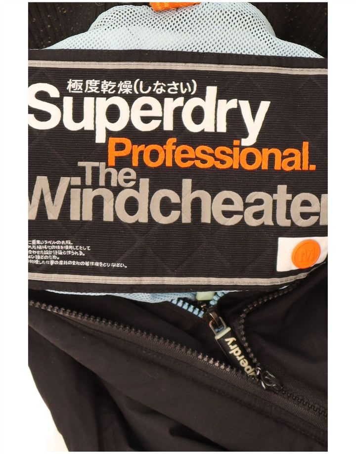 Superdry Mens The Windcheater Graphic Windbreaker Jacket UK 38 srednje crna