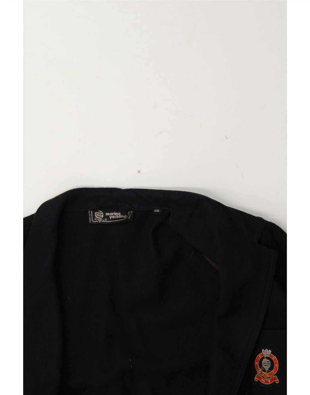 MARINA YACHTING Womens 1 Button Blazer Jacket IT 48 XL Navy Blue Wool Vintage Marina Yachting and Second-Hand Marina Yachting from Messina Hembry 