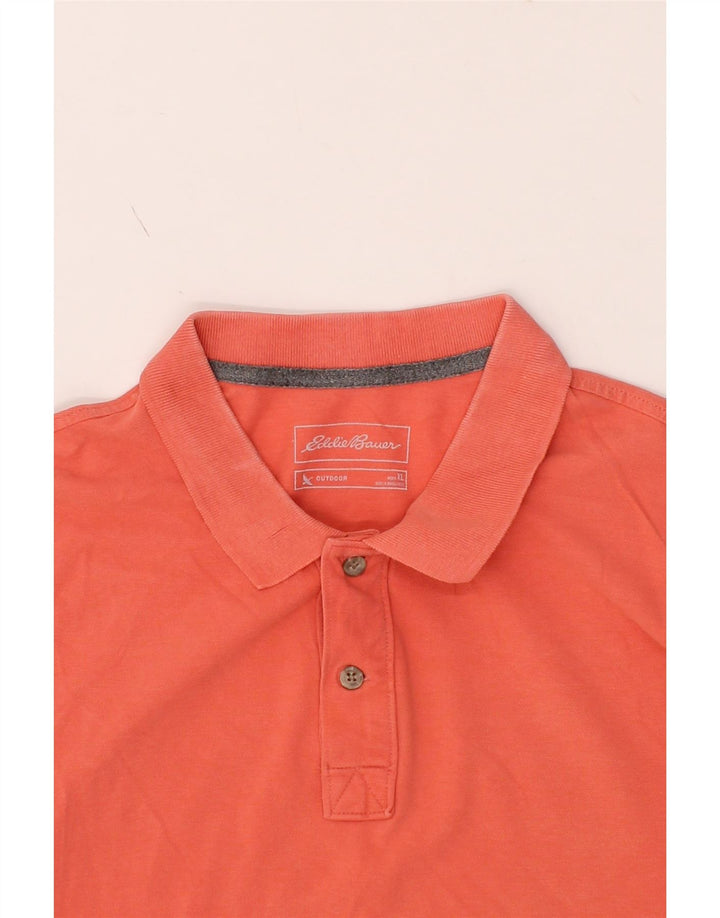 EDDIE BAUER Mens Polo Shirt XL Orange Cotton Vintage Eddie Bauer and Second-Hand Eddie Bauer from Messina Hembry 