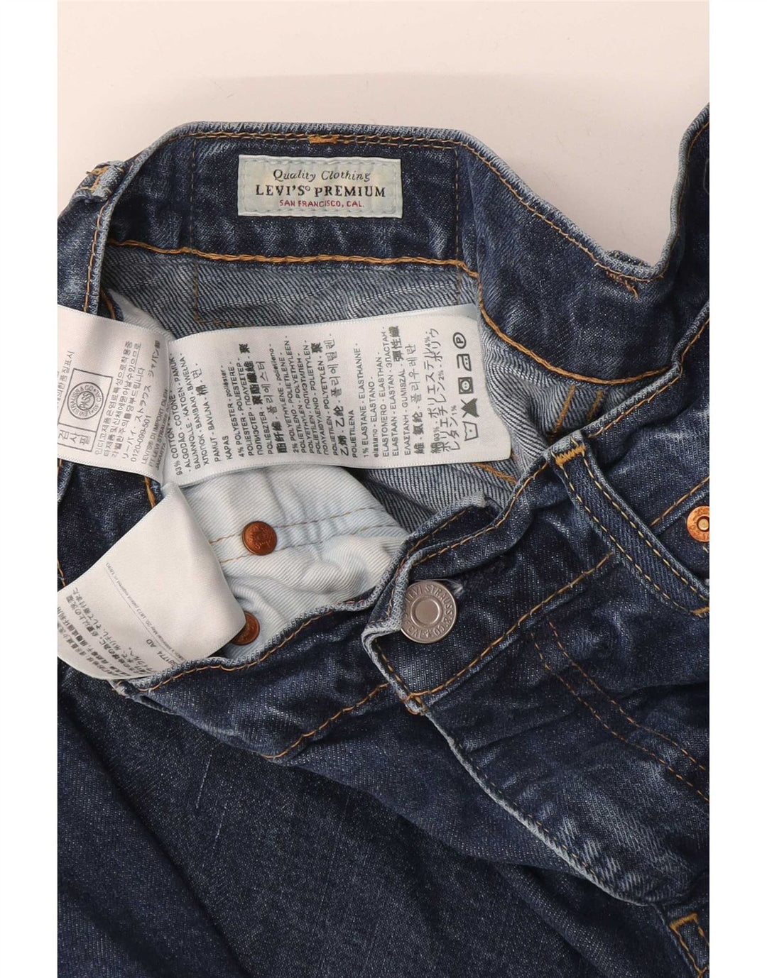 Levi's muške uske traperice W30 L30 plavi pamuk