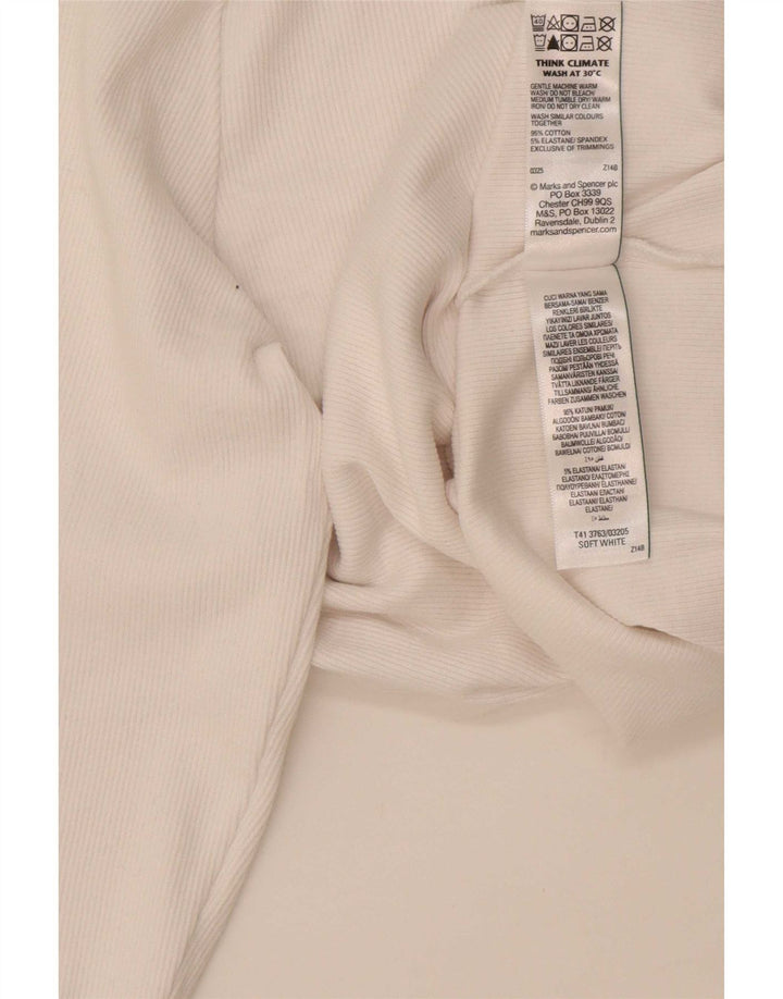 Marks & Spencer ženska majica dugih rukava UK 16 Veliki bijeli pamuk
