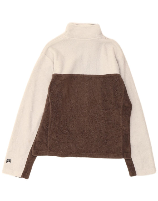 Fila ženska jakna od flisa UK 16 srednje smeđi poliester u boji