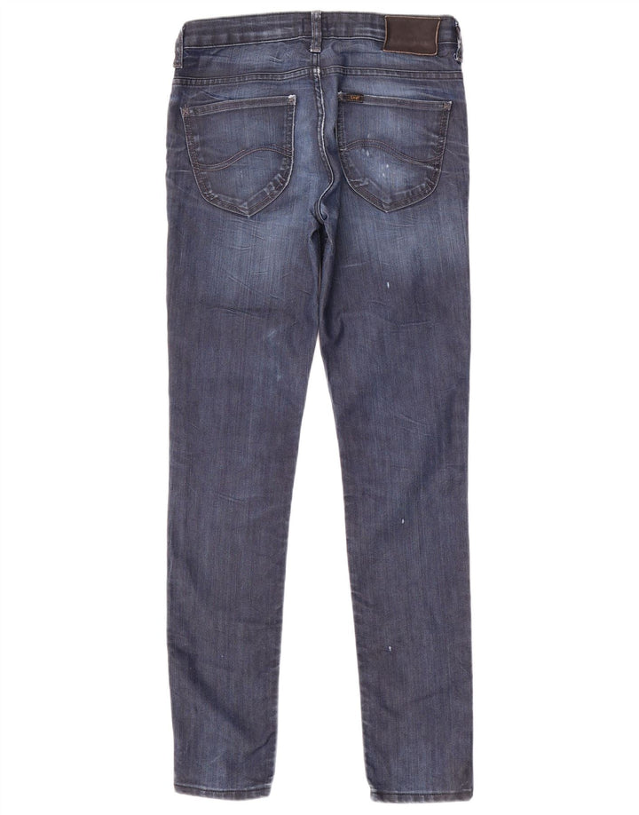 LEE ženske uske traperice Scarlett W29 L33 plavi pamuk