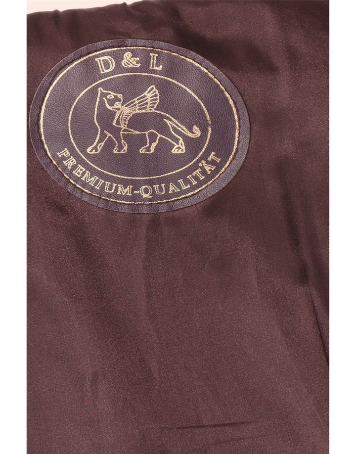Vintage ženski kožni kaput UK 20 2XL ljubičasta