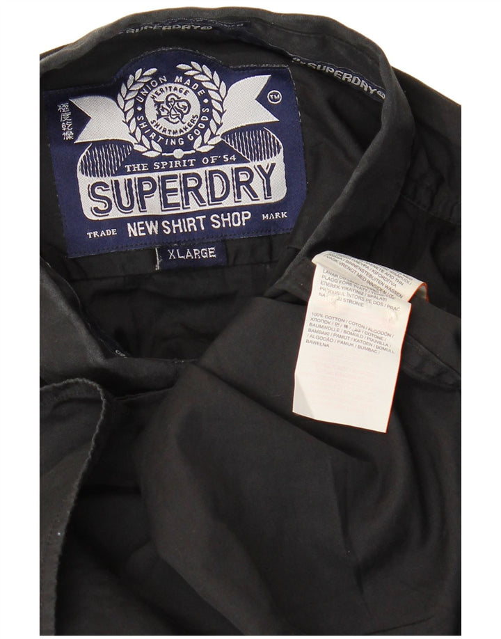 Superdry muška košulja XL crni pamuk
