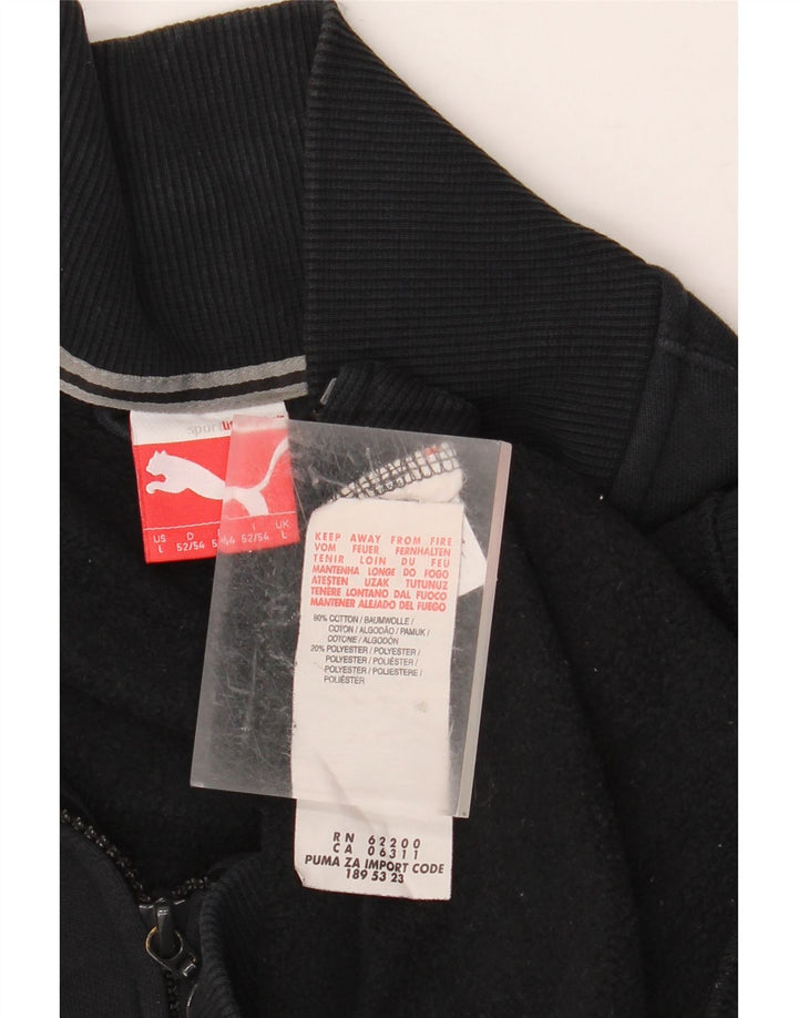 Velika crna pamučna muška trenirka s grafičkim motivima PUMA