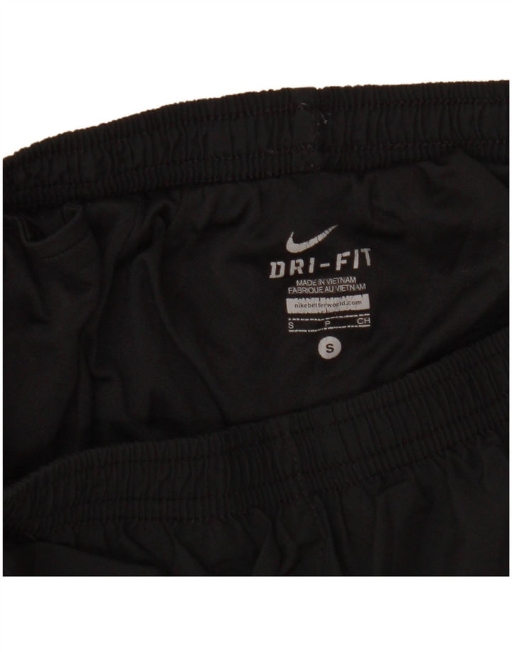 NIKE Ženske Dri Fit Graphic Sport Shorts UK 8 Small Black Colourblock