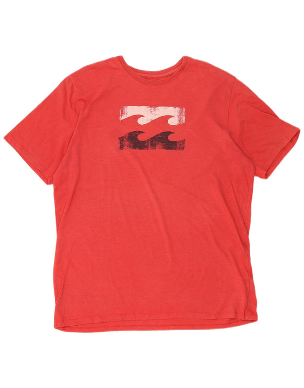 BILLABONG muška majica kratkih rukava s grafičkim motivima XL, crveni pamuk