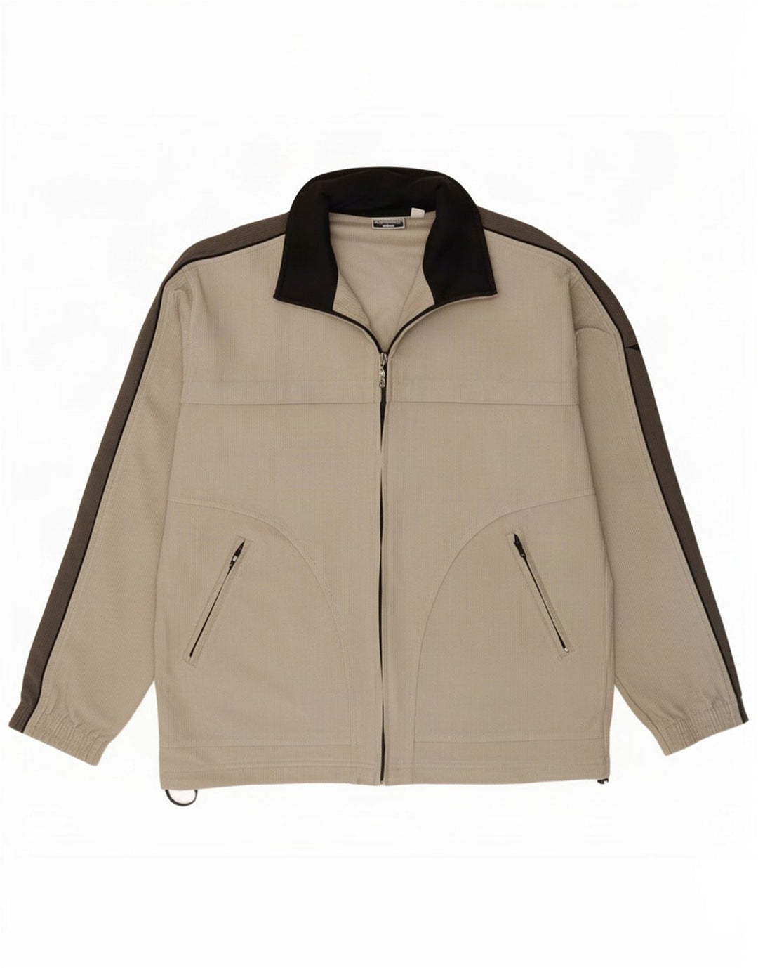 Diadora Mens Trenirka Top Jacket UK 40 Medium Beige Colourblock Polyester