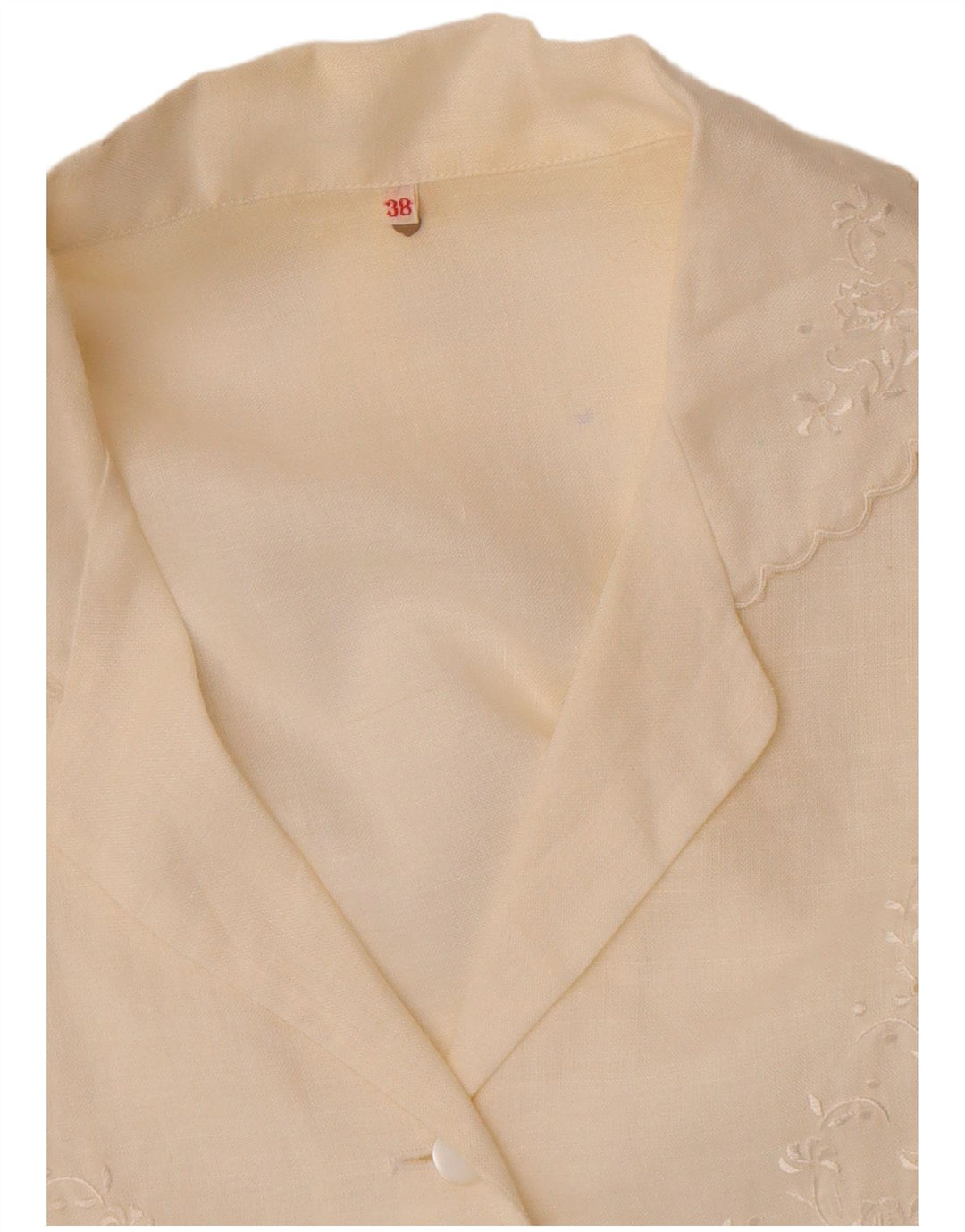 Vintage ženska bluza košulja kratkih rukava EU 38 srednje bijele boje
