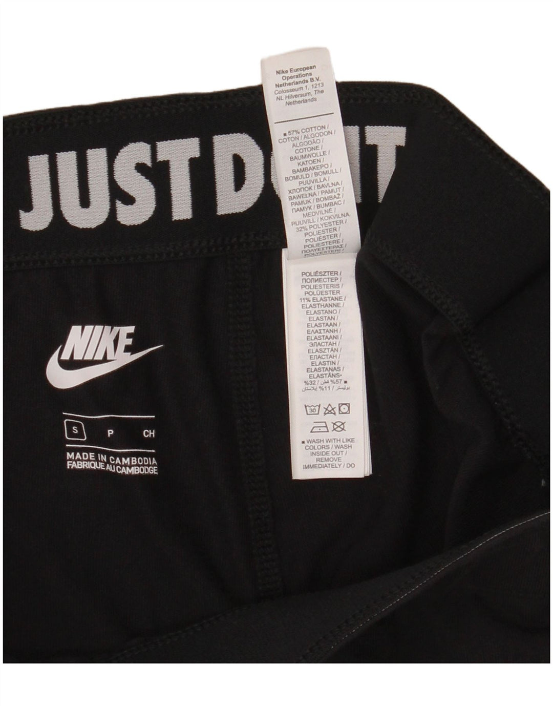 NIKE ženske grafičke tajice UK 8 male crne pamučne