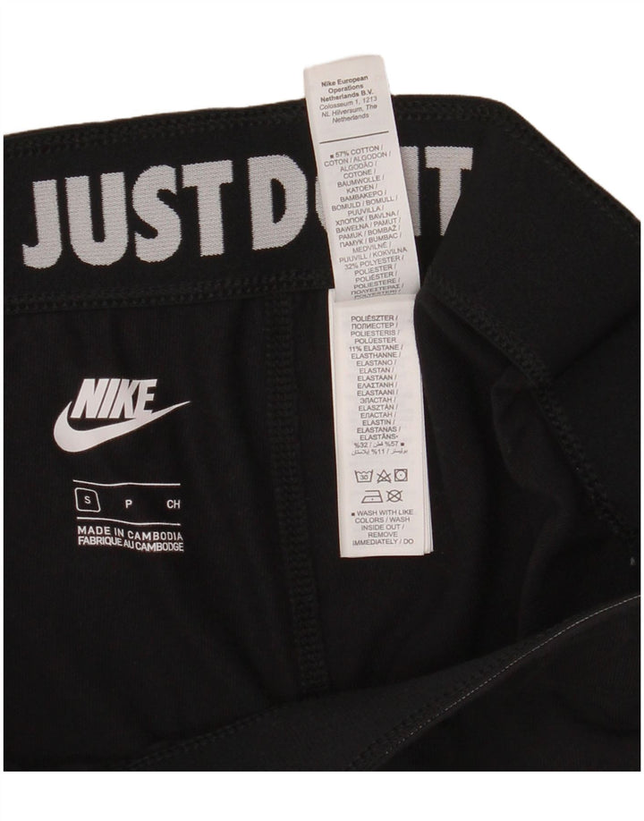 NIKE ženske grafičke tajice UK 8 male crne pamučne