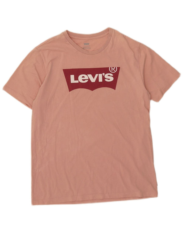 Levi's muška majica kratkih rukava srednje veličine, ružičasti pamuk