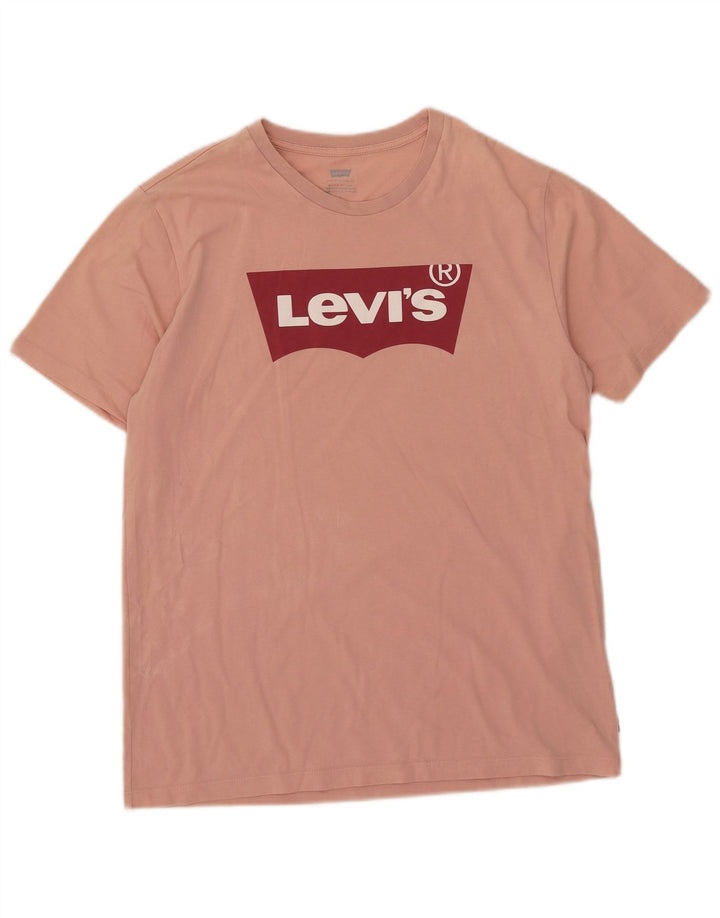 Levi's muška majica kratkih rukava srednje veličine, ružičasti pamuk