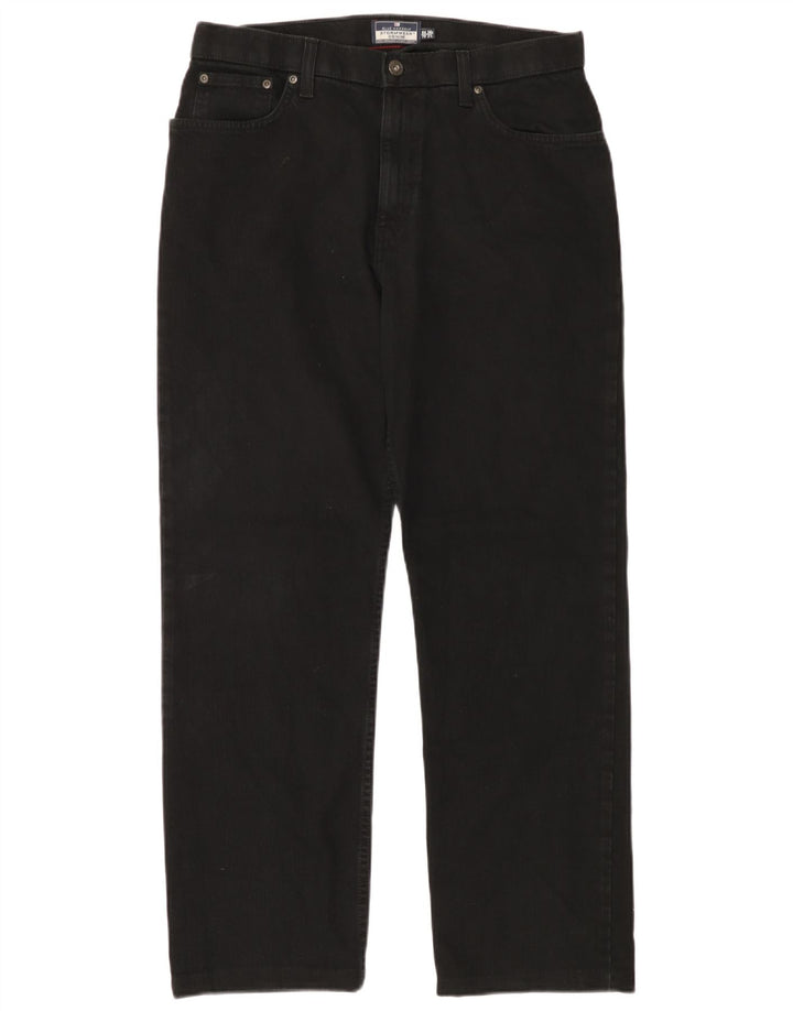 MARKS & SPENCER Muške ravne traperice W34 L31 crni pamuk