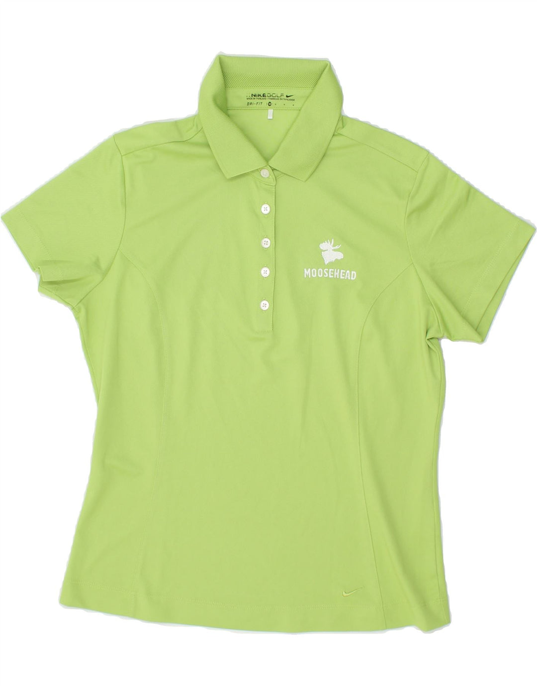 NIKE Womens Dri Fit Polo Shirt UK 14 Medium Green Polyester Vintage Nike and Second-Hand Nike from Messina Hembry 