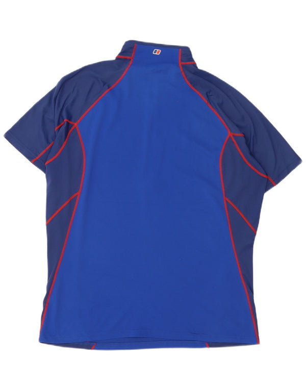 Berghaus muška majica kratkih rukava s patentnim izrezom XL plave boje