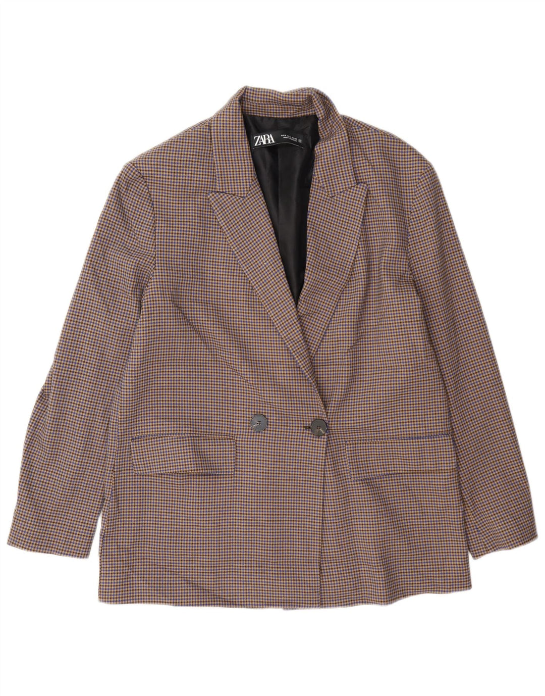 Zara ženska prevelika jakna jakna UK 10 Mala višebojna houndstooth