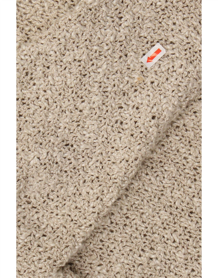 Tivoli veliki ženski džemper kardigan UK 14 srednje bež lan