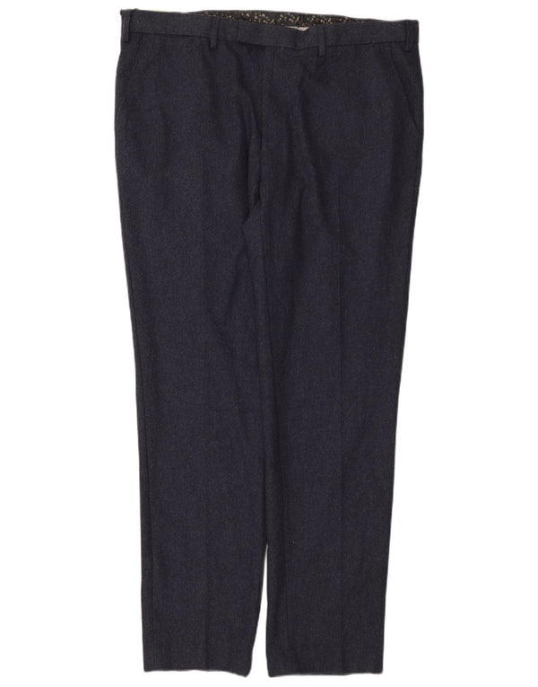 Marks & Spencer muške uske chino hlače W40 L33 tamnoplava vuna