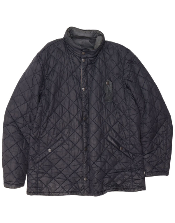 Barbour muška reverzibilna jakna od voštanog pamuka UK 44 2XL tamnoplava