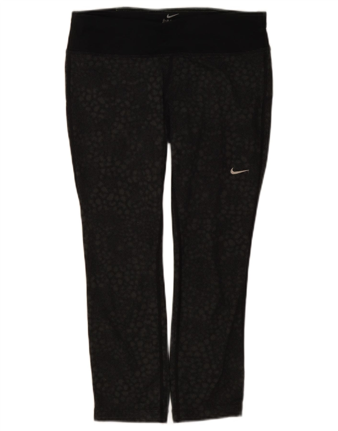 Nike Ženske Dri Fit Leggings UK 10 Male crne geometrijske