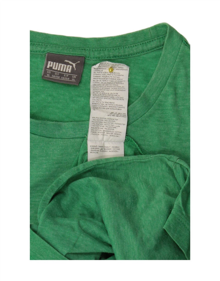Puma muška majica s grafičkim motivima XL zeleni poliester