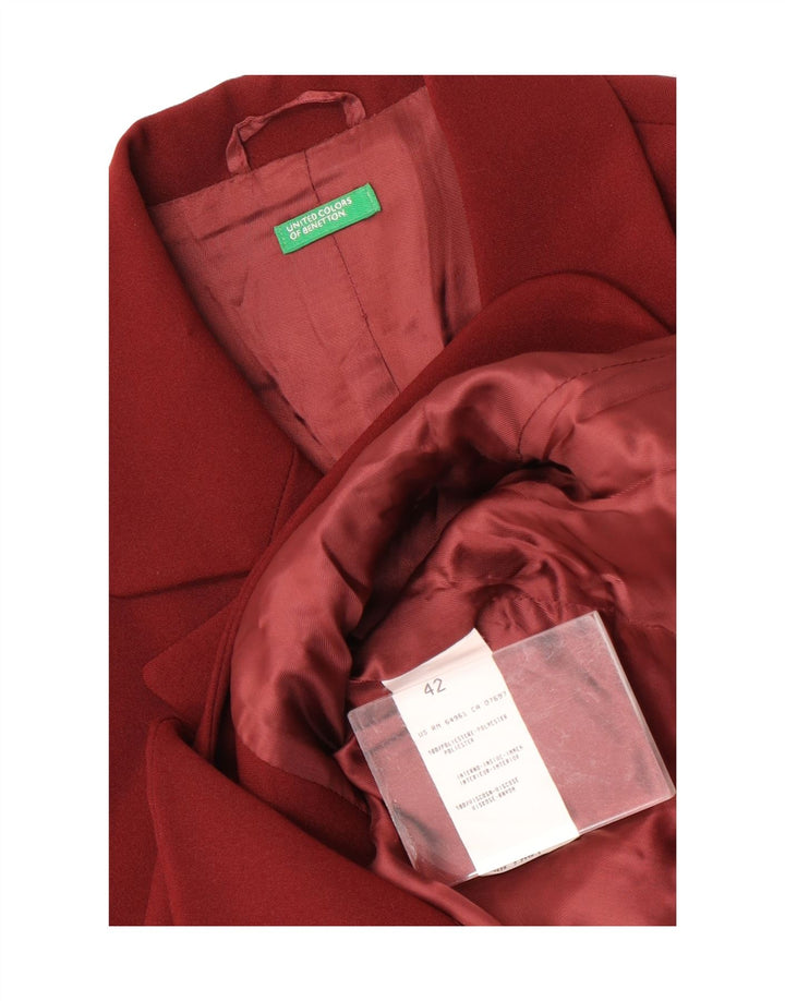 Benetton ženski sako sa 3 gumba IT 42 Srednji bordo poliester