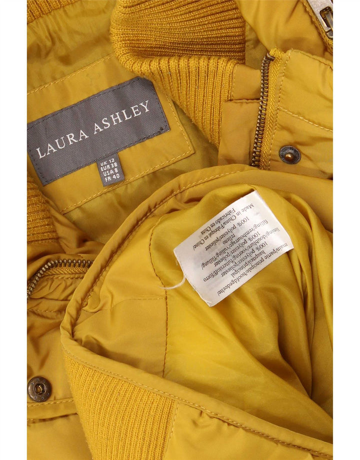 Laura Ashley Ženska podstavljena jakna s kapuljačom UK 12 srednje žuti poliester