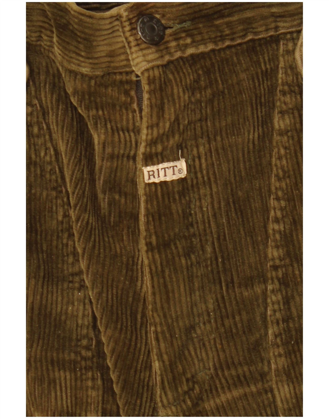 RITT Muške ravne hlače od samta W31 L29 Kaki