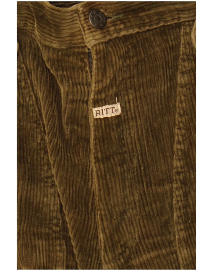 RITT Muške ravne hlače od samta W31 L29 Kaki