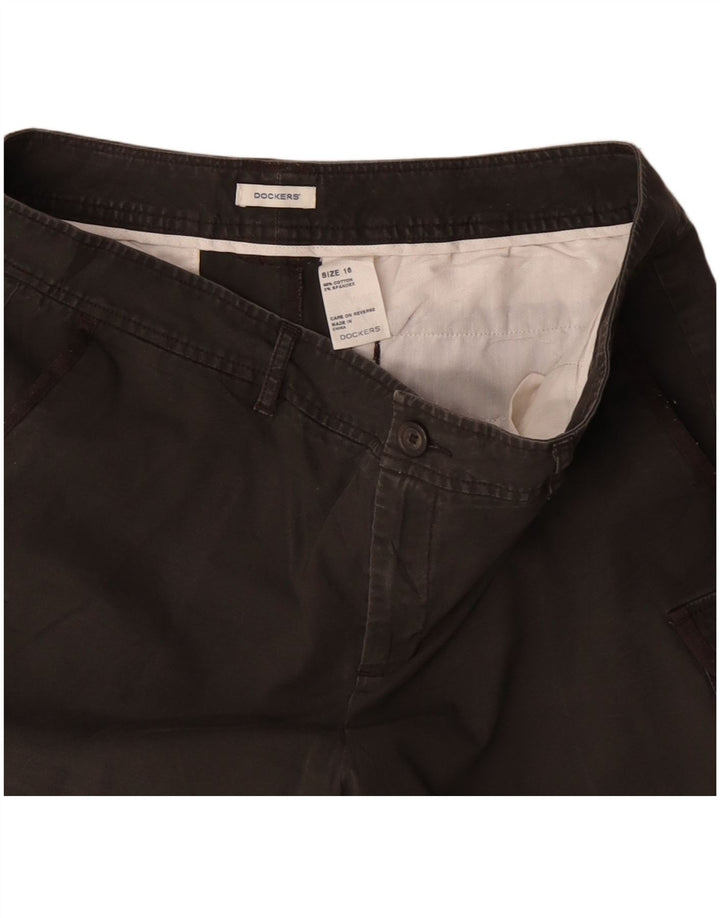 DOCKERS Ženske kargo kratke hlače US 16 2XL W38 Sivi pamuk