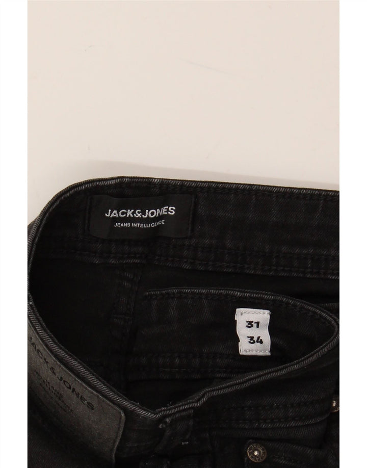 JACK & JONES Muške uske traperice W31 L34 crne