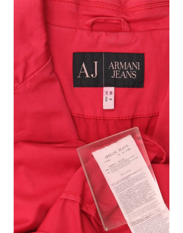 Armani Jeans Ženska jakna s 3 gumba US 8 srednje ružičasti pamuk