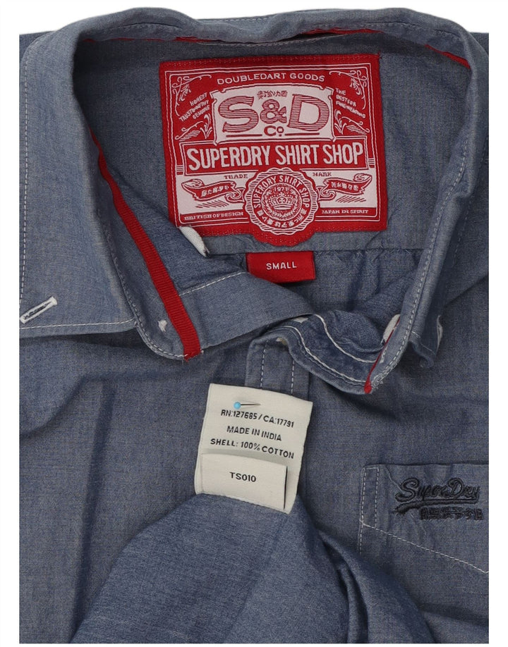 Superdry muška majica mala plava pamučna