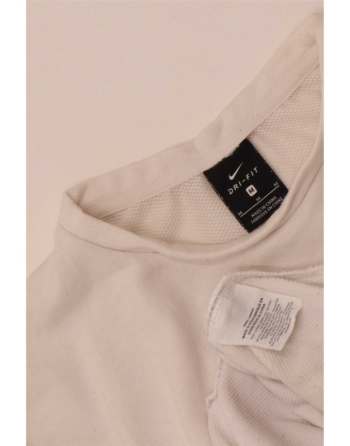 Nike Dri Fit prevelika majica kratkih rukava UK 14 Srednje bijeli pamuk