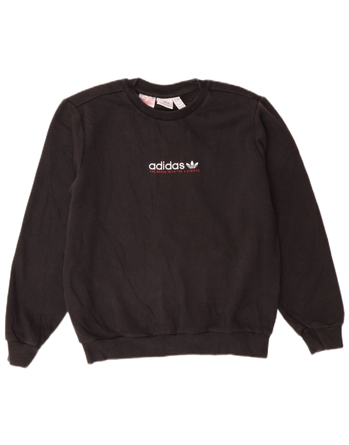 Adidas Boys Graphic Sweatshirt Džemper 11-12 godina srednje crni pamuk