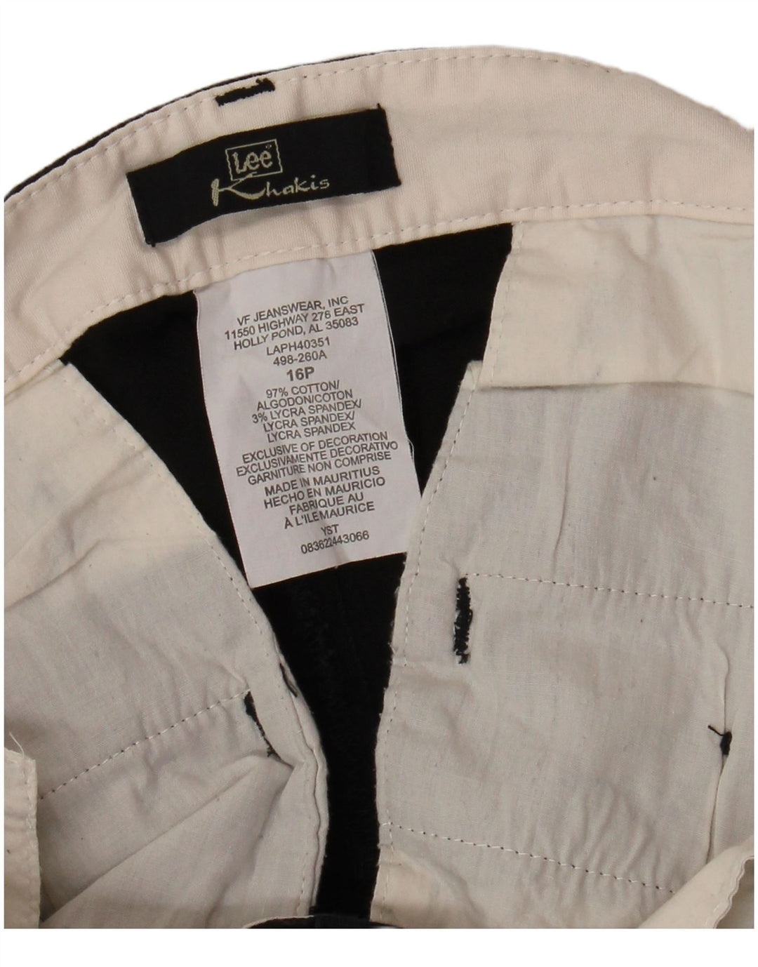 LEE Ženske kaki kapri hlače visokog struka US 16 2XL W32 L18 crni pamuk