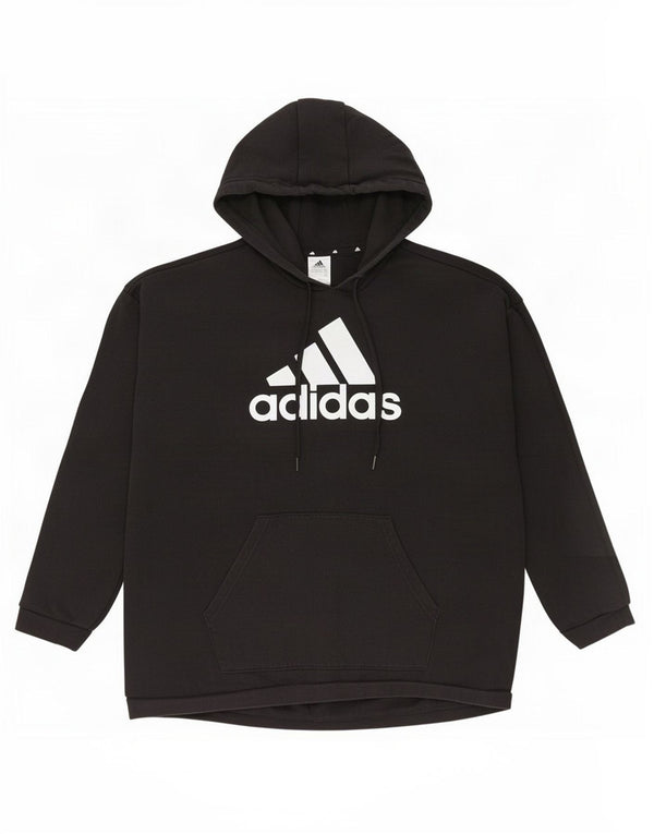 Adidas Ženska majica s kapuljačom s kapuljačom UK 16/18 Veliki crni pamuk