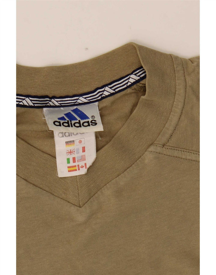 Adidas muška majica kratkih rukava, srednji kaki pamuk