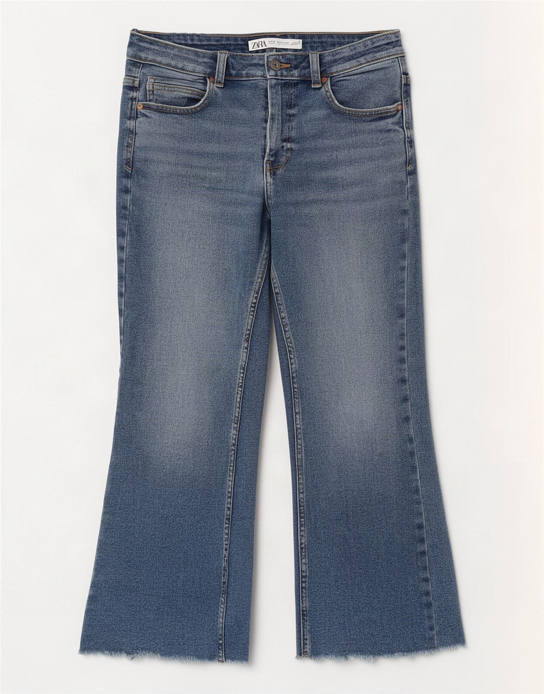 Zara ženske crop bootcut traperice EU 40 srednje W30 L25 plavi pamuk