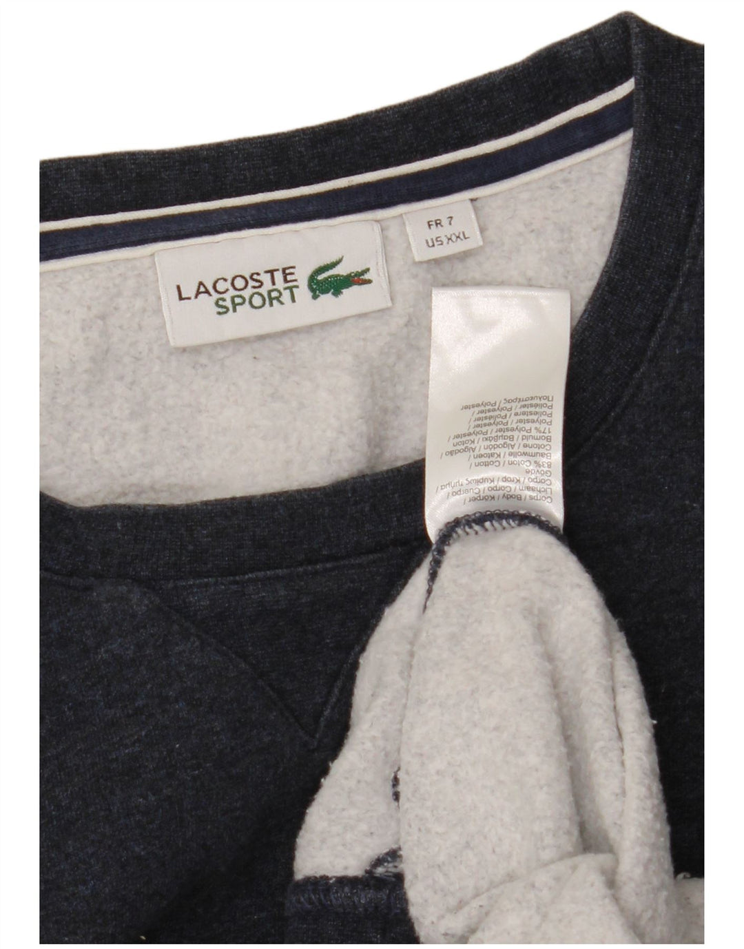 Lacoste muški džemper veličine 7 2XL tamnoplavi pamuk