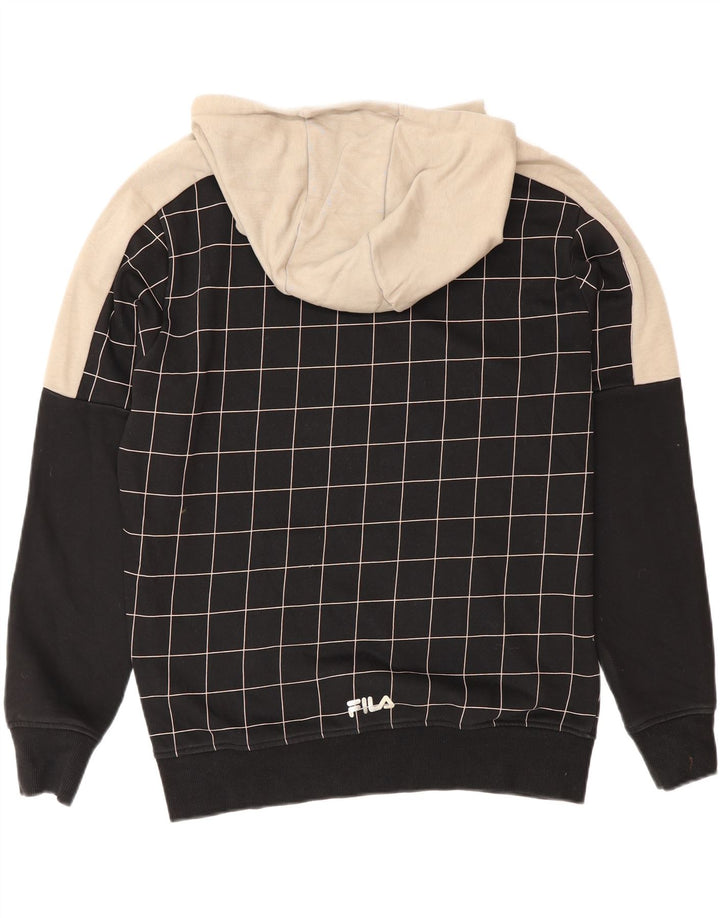 Fila muška majica s kapuljačom s kapuljačom, mali crni karirani pamuk