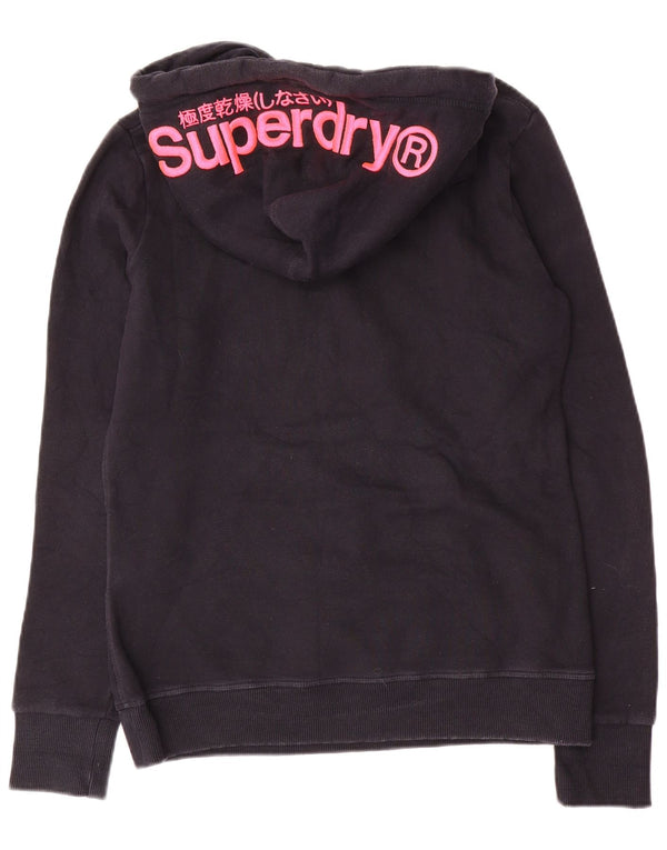 SUPERDRY Ženska majica s kapuljačom s kapuljačom UK 12 srednje tamnoplavi pamuk