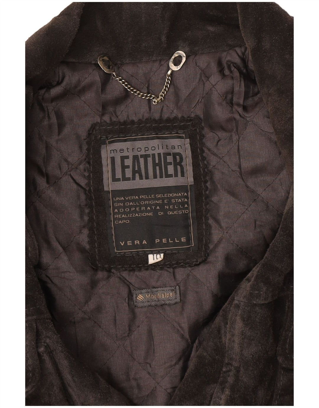 Vintage ženska velika vjetrovka od brušene kože UK 10 Mala siva kožna