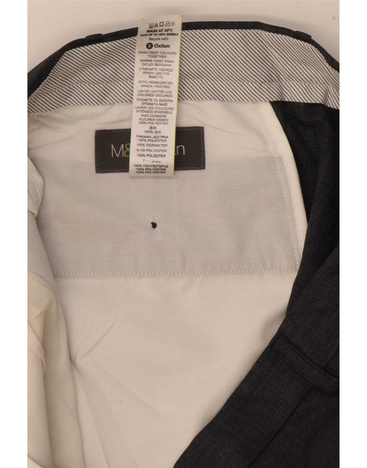 Marks & Spencer muške hlače ravnog odijela W38 L31 plavi poliester
